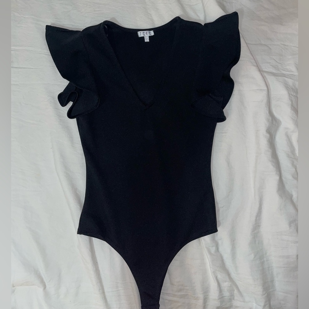 Ruched short sleeve bodysuit